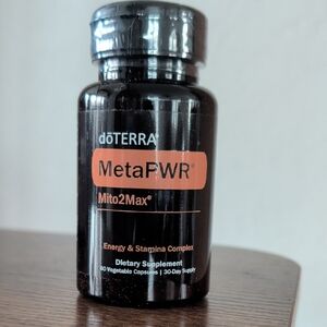 Doterra MetaPWR Supplement Bottle - Black with Orange Label